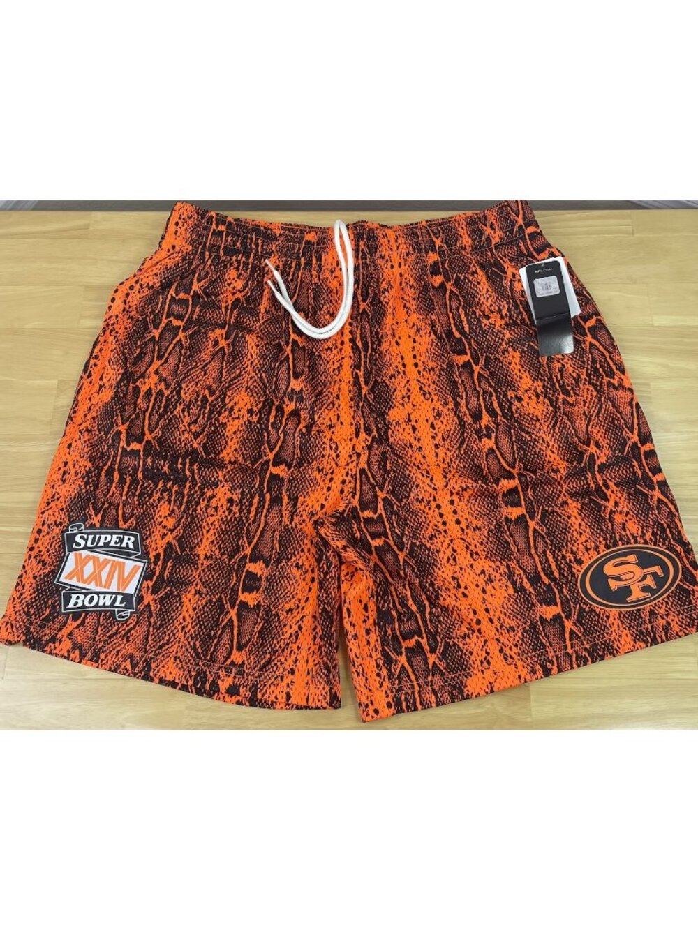 New Era NFL San Francisco 49ers Summer Pop Neon Orange Shorts - Men’s 2XL - NWT